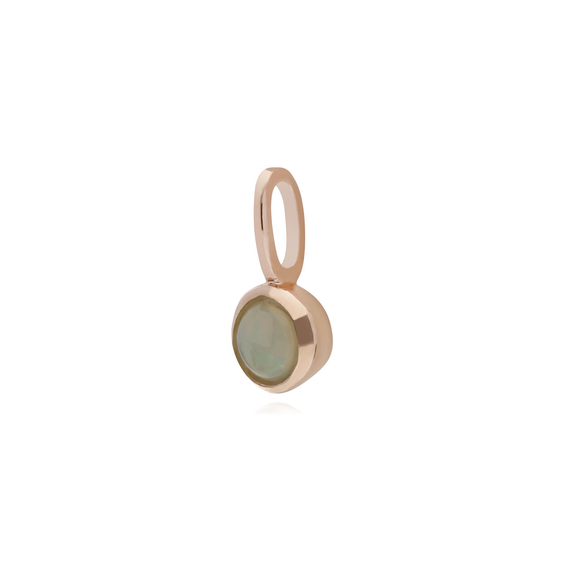 Ciondoli classici in argento 925 placcato oro rosa opale