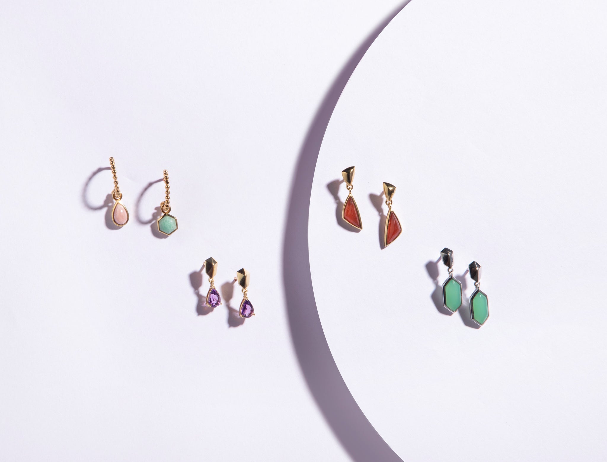 Micro Statement Earrings | Gemstone Earrings