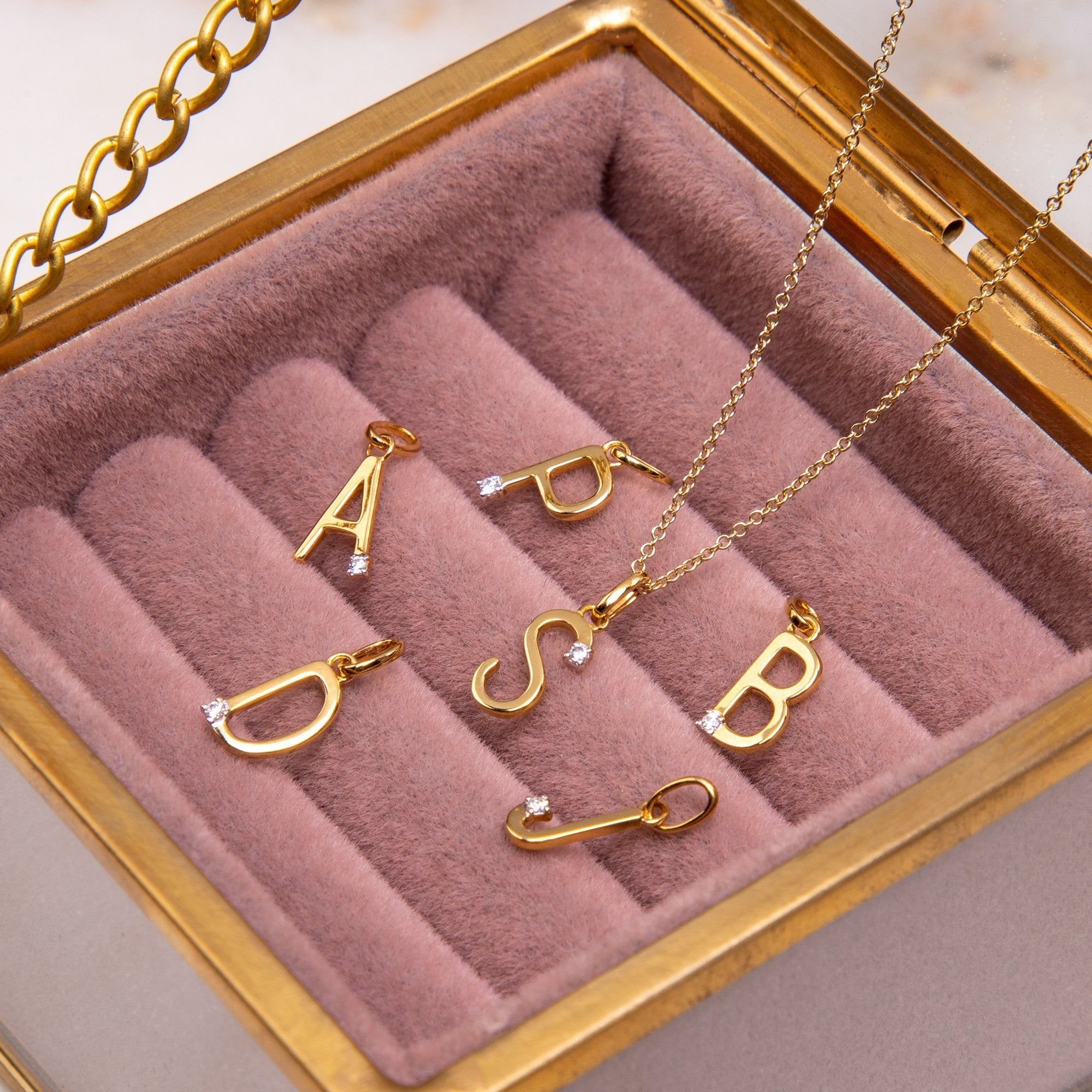 The Gemondo Initials Collection | Gemondo Gemstone Letter Necklaces and Charms