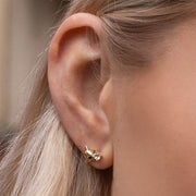 Orecchini Gardenia Fox in oro giallo 9 carati con Topazio