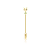 Spilla Gardenia Fox in oro giallo 9k con peridoto