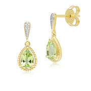 Orecchini con peridoto, orecchini pendenti in argento sterling con Orecchini con peridoto, orecchini pendenti in argento sterling con