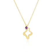 Collana Serpente Creatore ECFEW™ in argento sterling 925 con ametista