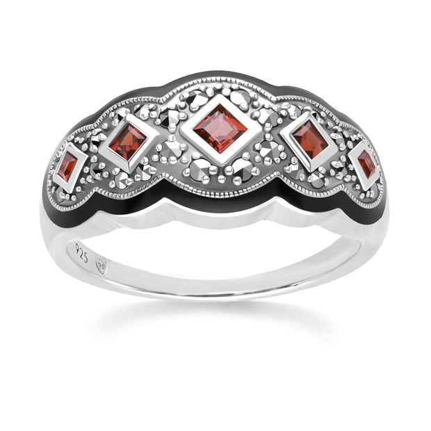 Orecchini A Goccia Gemondo In Argento 925 Con Lapislazzuli 2ct E Marcasite - Art Déco