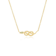 Collana con pendente serpente a spirale ECFEW™ in argento sterling 925 con peridoto