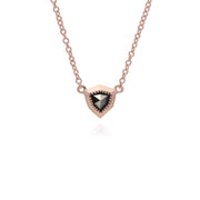 Orecchini a lobo e Collana Scudo in Argento 925 Placcato Oro Rosa Marcasite