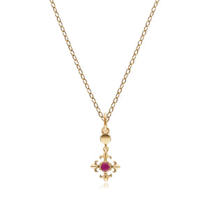 ECFEW™ Ciondolo Fleur de Lis con rubino