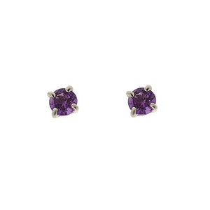 9ct White Gold Amethyst Stud Earrings with Detachable Diamond Halo Ear Jacket in 9ct Yellow Gold