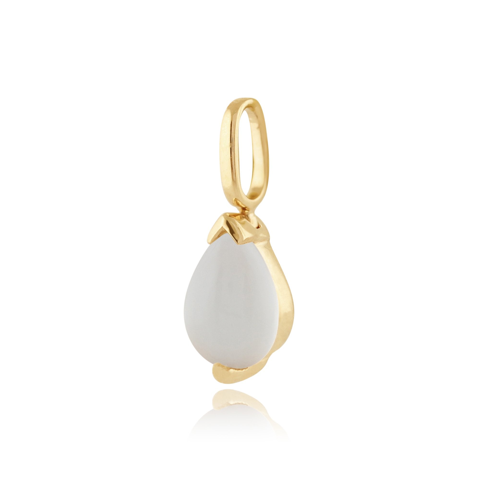 Classic Pear Moonstone Pendant in 9ct Yellow Gold