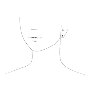 Classic Oval Peridot Stud Earrings in 9ct Yellow Gold 6x4mm