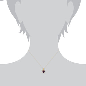 Classic Amethyst Heart Stud Earrings & Pendant Set Image 6