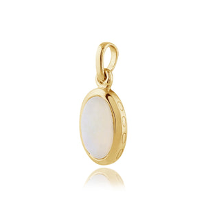 Classic Oval Opal Pendant in 9ct Yellow Gold