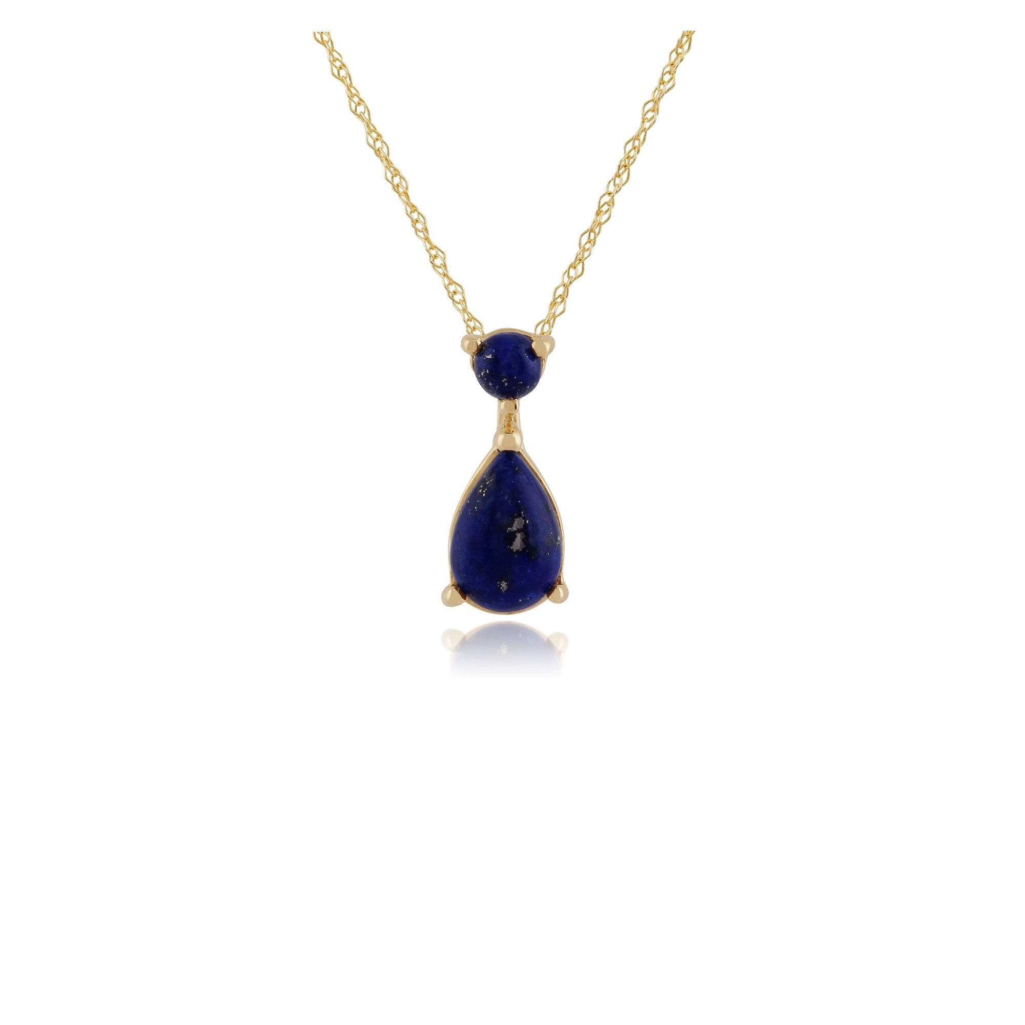 Classic Lapis Lazuli Pendant on Chain Image 1