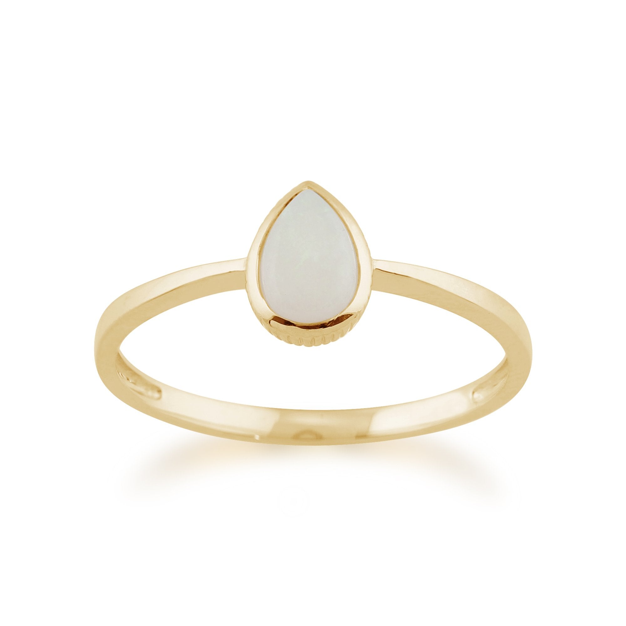 Pear Shaped Opal Ring in 9ct Gold