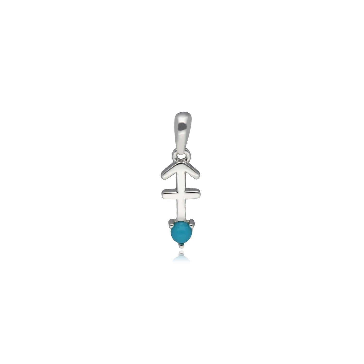 Turquoise Sagittarius Zodiac Charm
