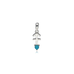 Turquoise Sagittarius Zodiac Charm