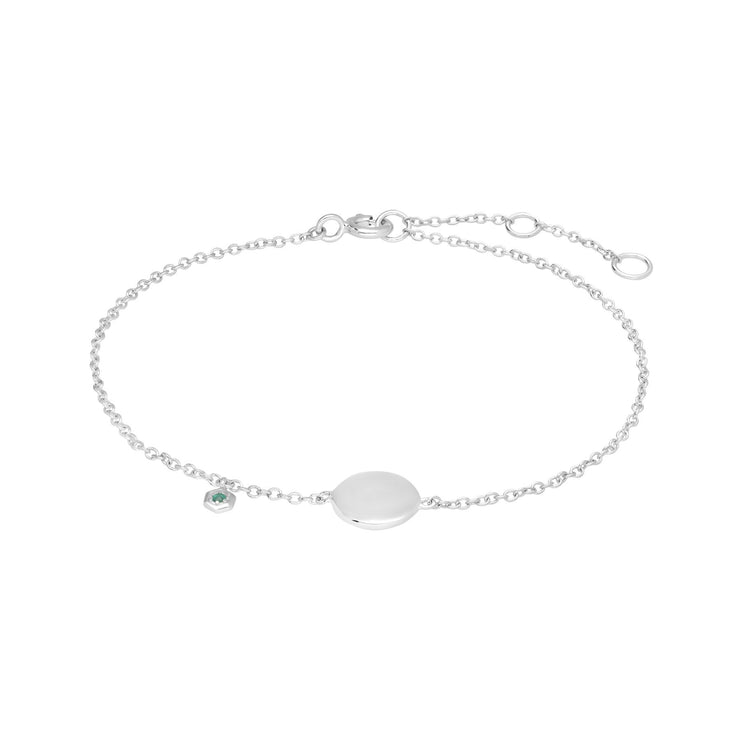 Barcelet da incidere in Argento 925 Smeraldo