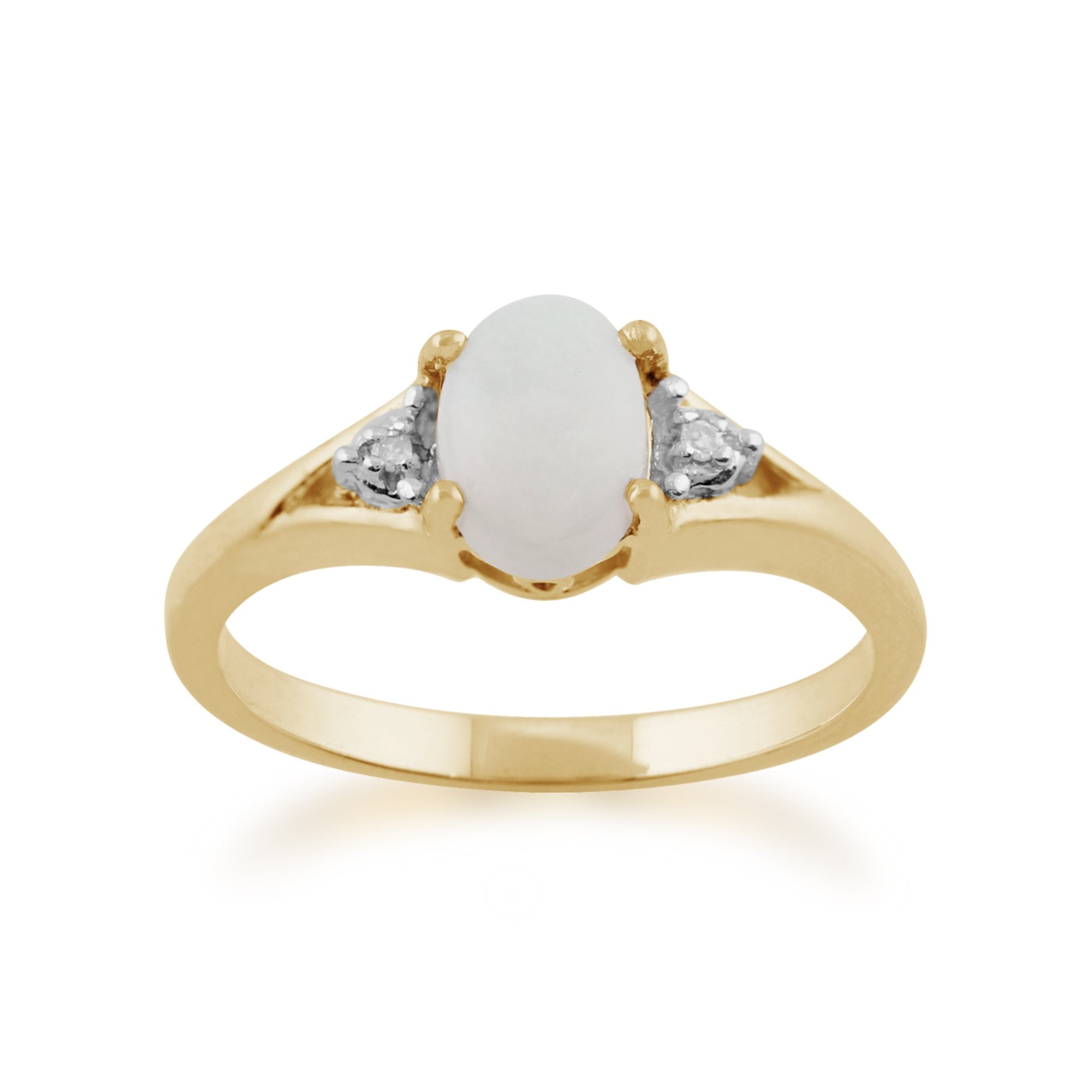Opal & Diamond Ring in 9ct Gold