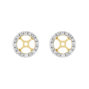 Classic Round Diamond Earring Jacket in 9ct Rose Gold