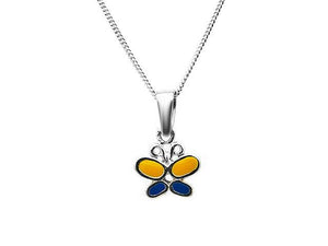Childrens Butterfly Enamel Necklace Image