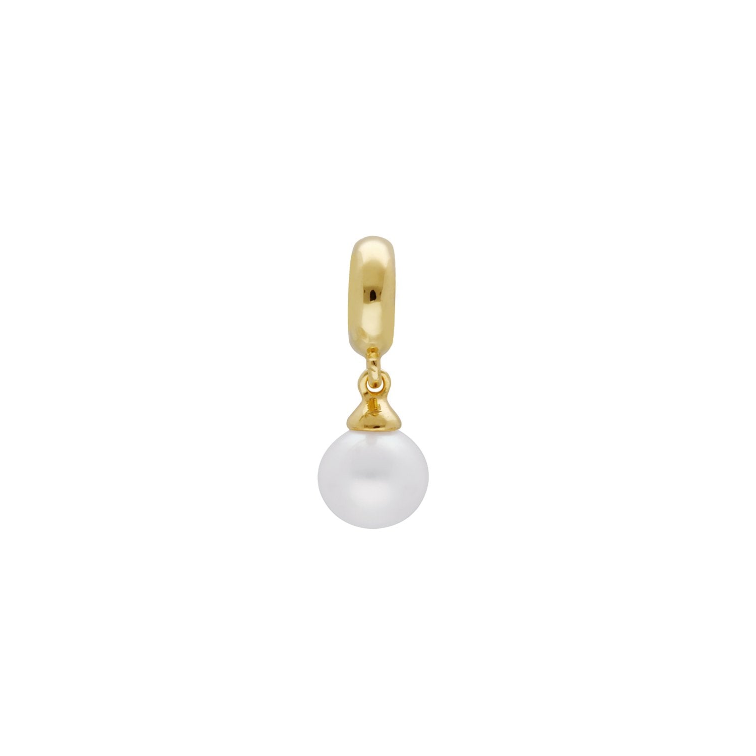 Gold Plated Pearl Charm