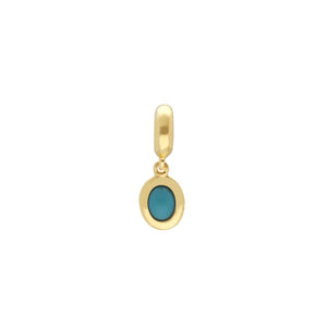 Gold Plated Turquoise Charm