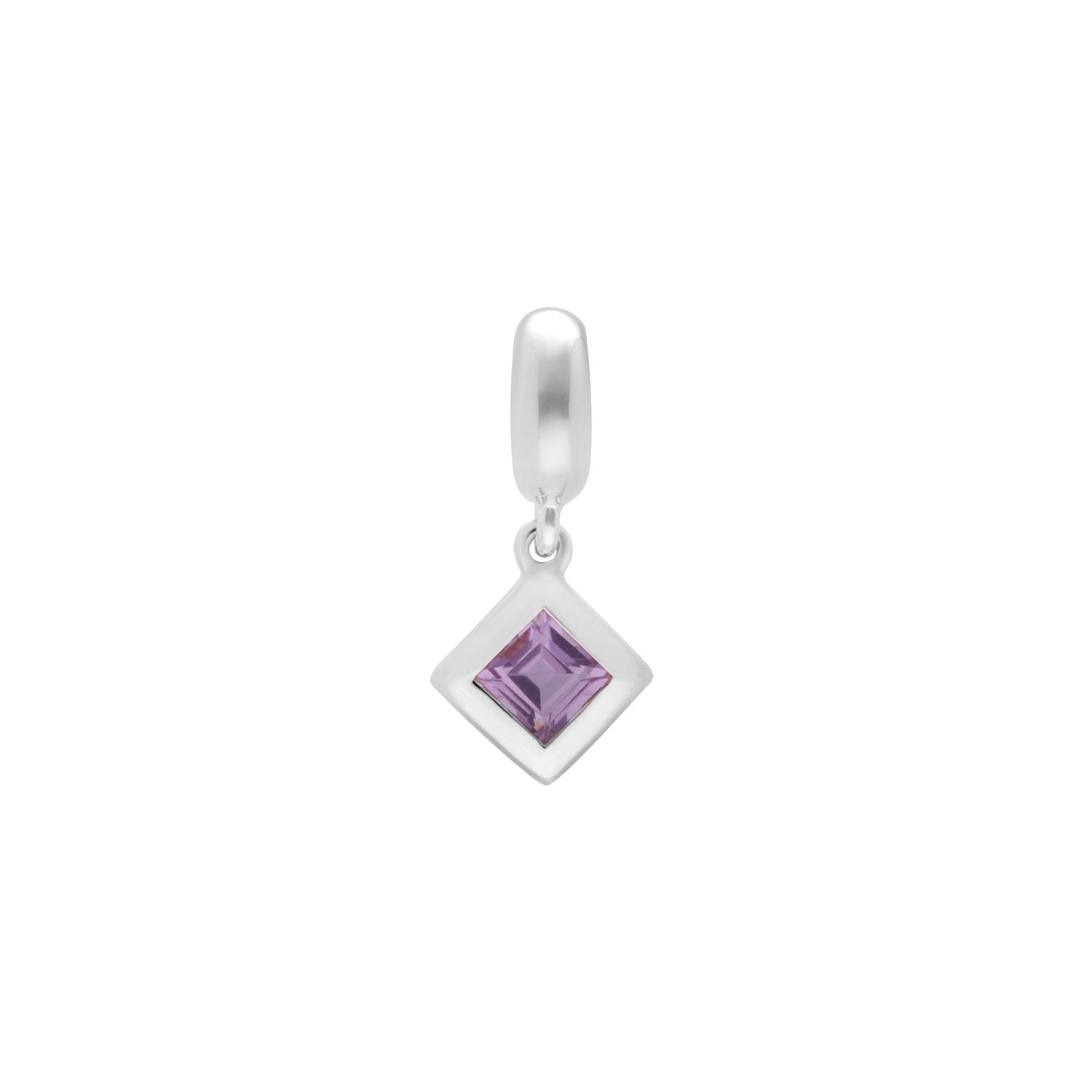 Sterling Silver Pink Amethyst Charm