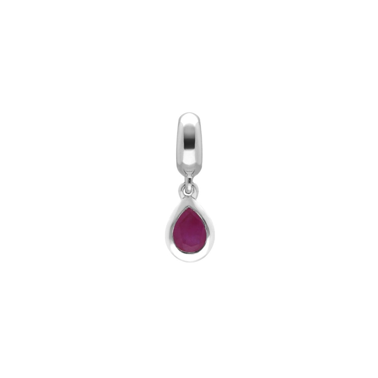 Sterling Silver Ruby Charm