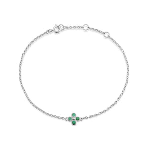 Floral Emerald Clover Bracelet Image 2