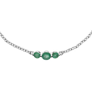 Classic Round Emerald Three Stone Gradient Bracelet in 925 Sterling Silver