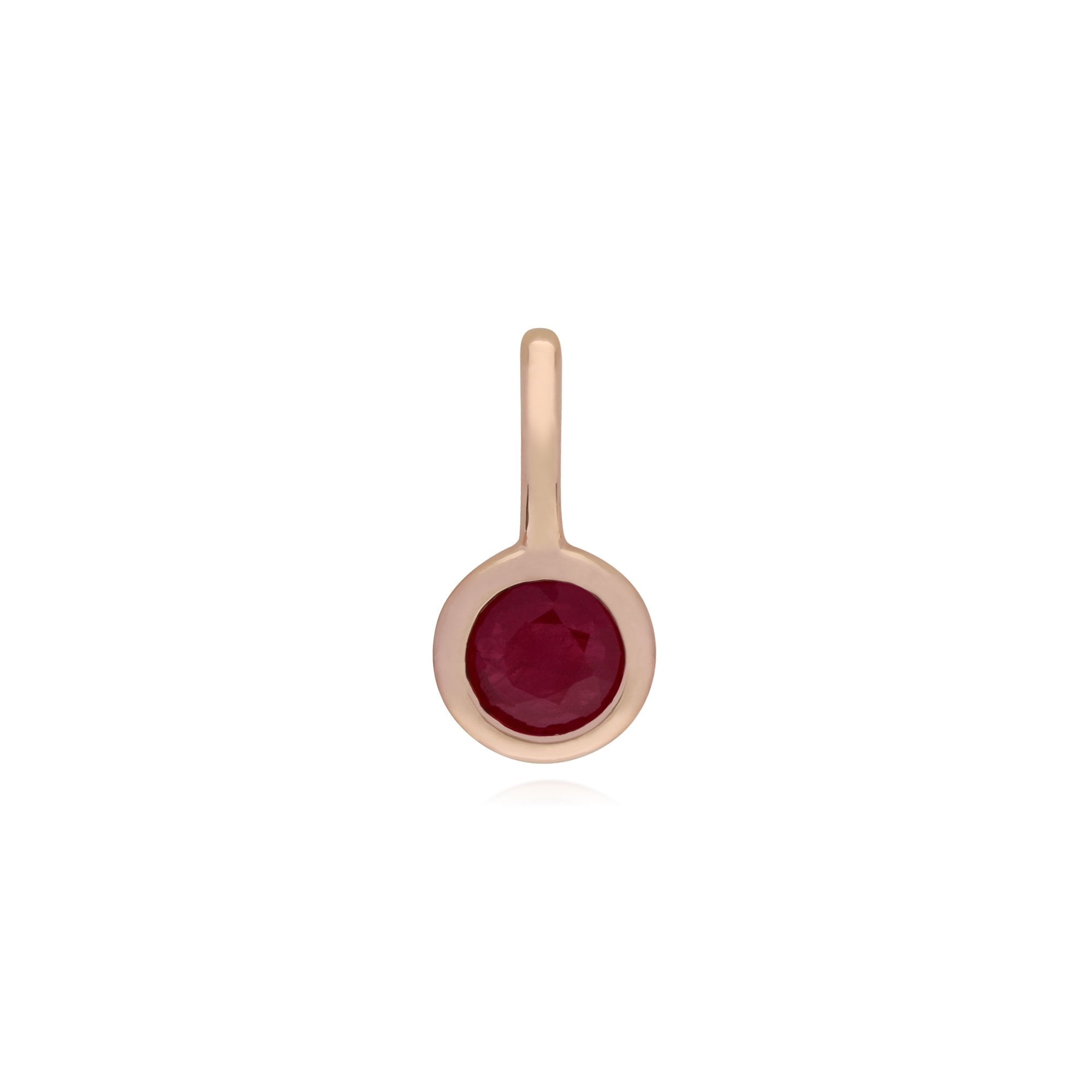 Gemondo Rose Gold Plated Sterling Silver Ruby Charm