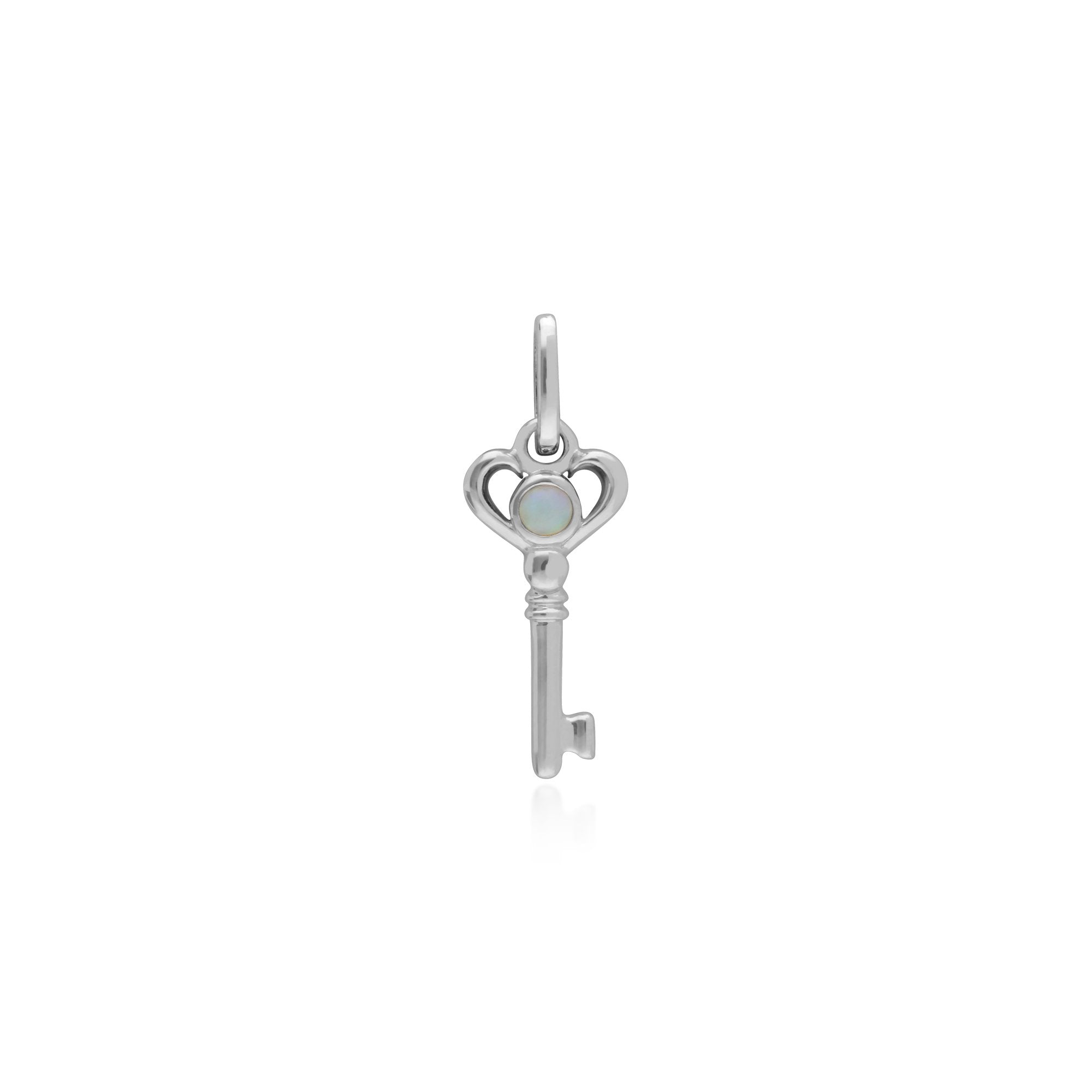 Gemondo Sterling Silver Opal Small Key Charm