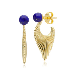 Caruso Lapis Lazuli Fan Drop Earrings