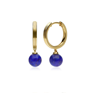 Caruso Lapis Lazuli Dangle Hoop Earrings