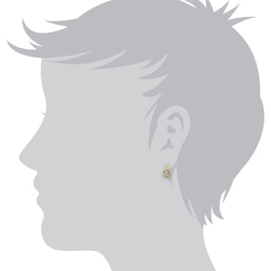 Gemondo 9ct Yellow Gold 2.4ct Mint Green Quartz Drop Earrings