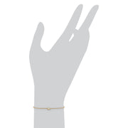 Classico bracciale cabochon rotondo in oro giallo 375 con opale
