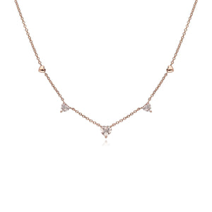 Gemondo Pink Morganite Gemstone Love Heart Necklace in 9ct Rose Gold