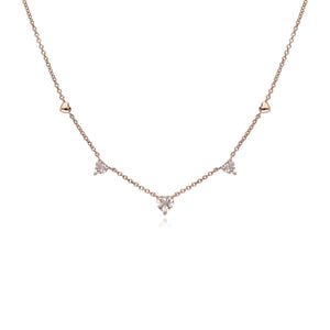 Gemondo Pink Morganite Gemstone Love Heart Necklace in 9ct Rose Gold