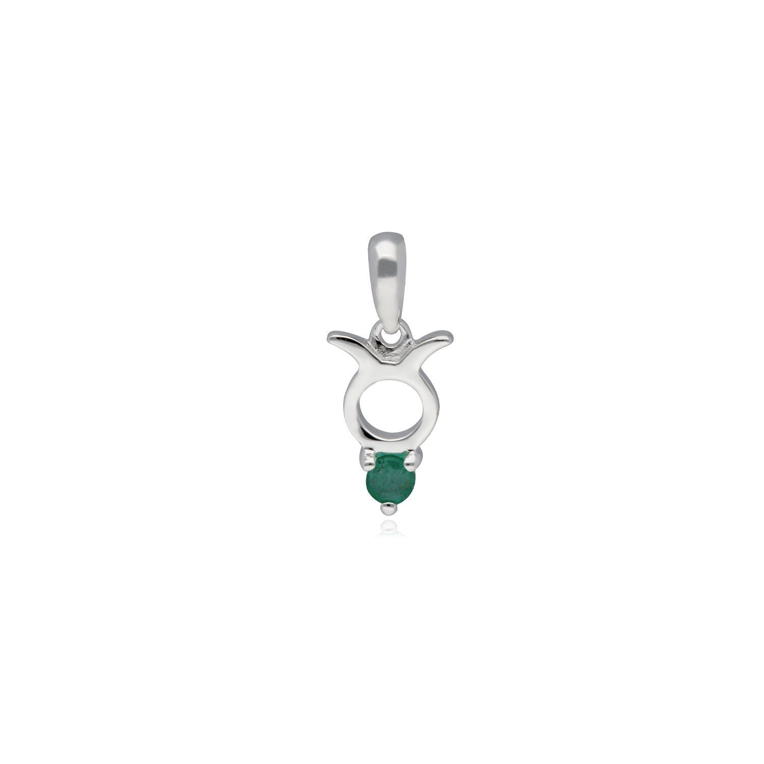 Emerald Taurus Zodiac Charm