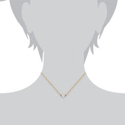 Collana di perle, collana di perle d'acqua dolce da 2,30 ct, argento 925 placcato oro