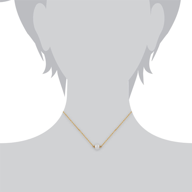 Collana di perle, collana di perle d'acqua dolce da 2,30 ct, argento 925 placcato oro