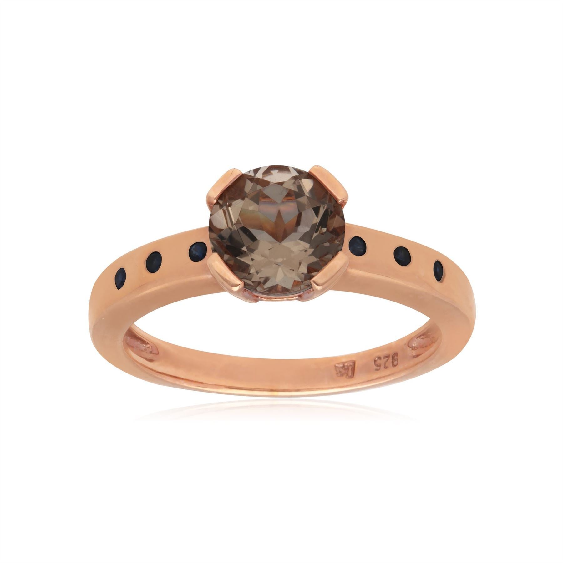 Kosmos Morganite Cocktail Ring in Rose Gold Plated Sterling Silver