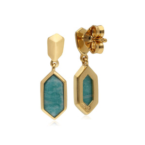 Micro Statement Amazonite Drop Earrings 2