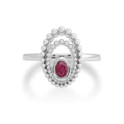 Anello con rubino Gemondo, anello con rubino in argento sterling 925 da 0,24 ct