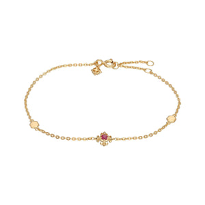 ECFEW™ Ruby Fleur De Lis Bracelet