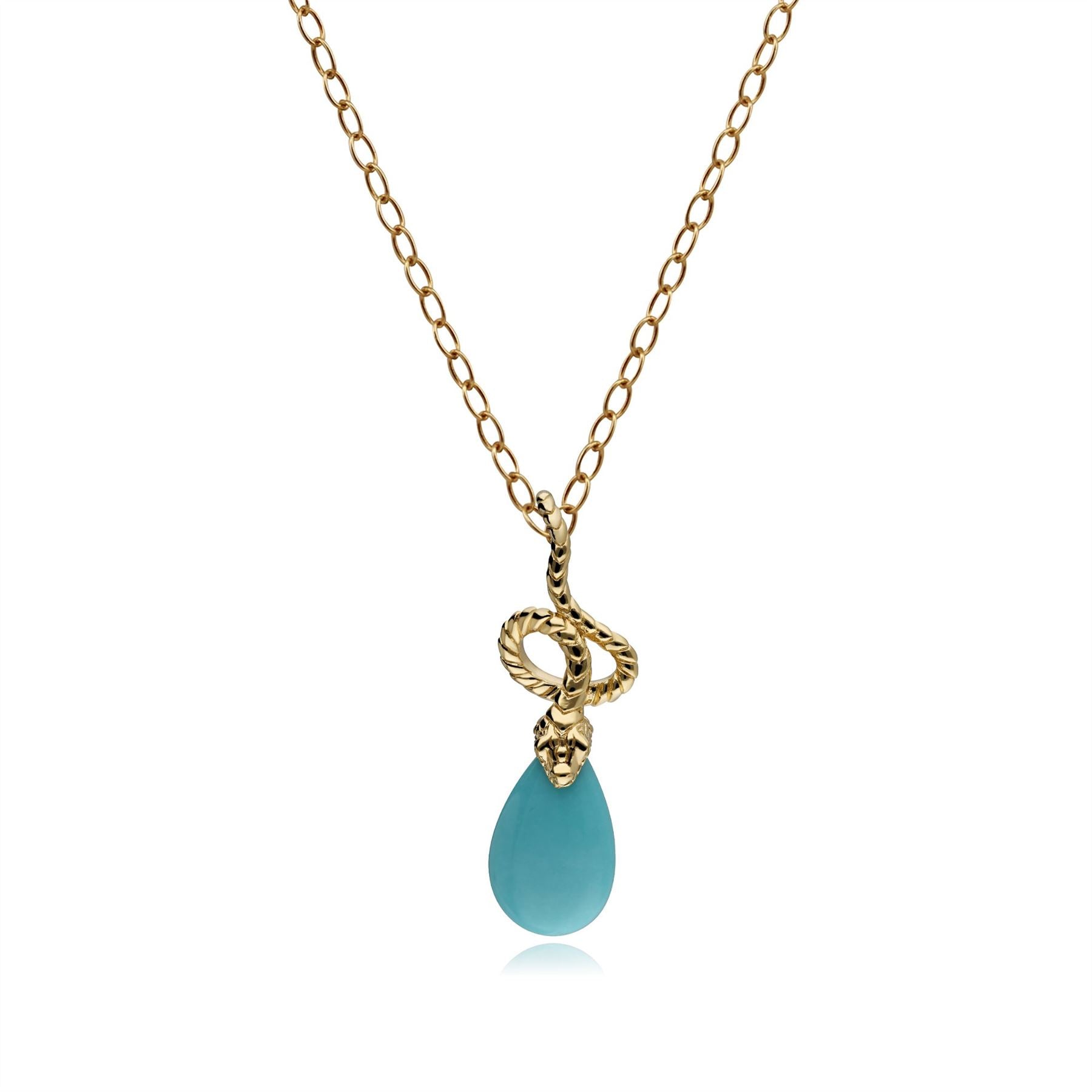 ECFEW™ Turquoise Winding Snake Pendant