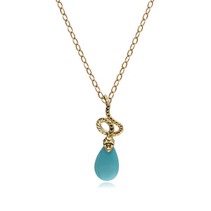 ECFEW™ Turquoise Winding Snake Pendant