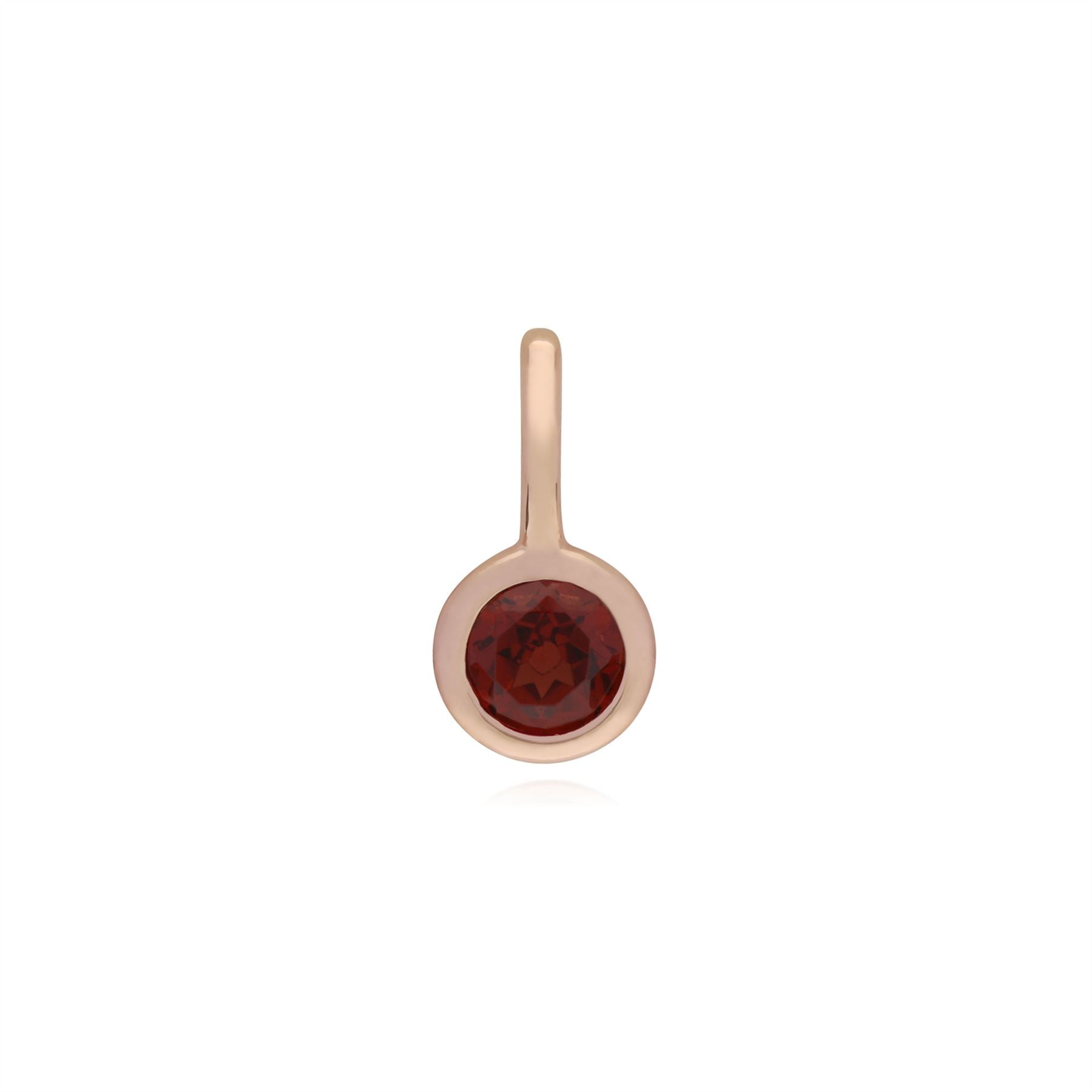 Ciondolo classico con lucchetto a cuore in argento 925 placcato oro rosa e ciondoli in granato