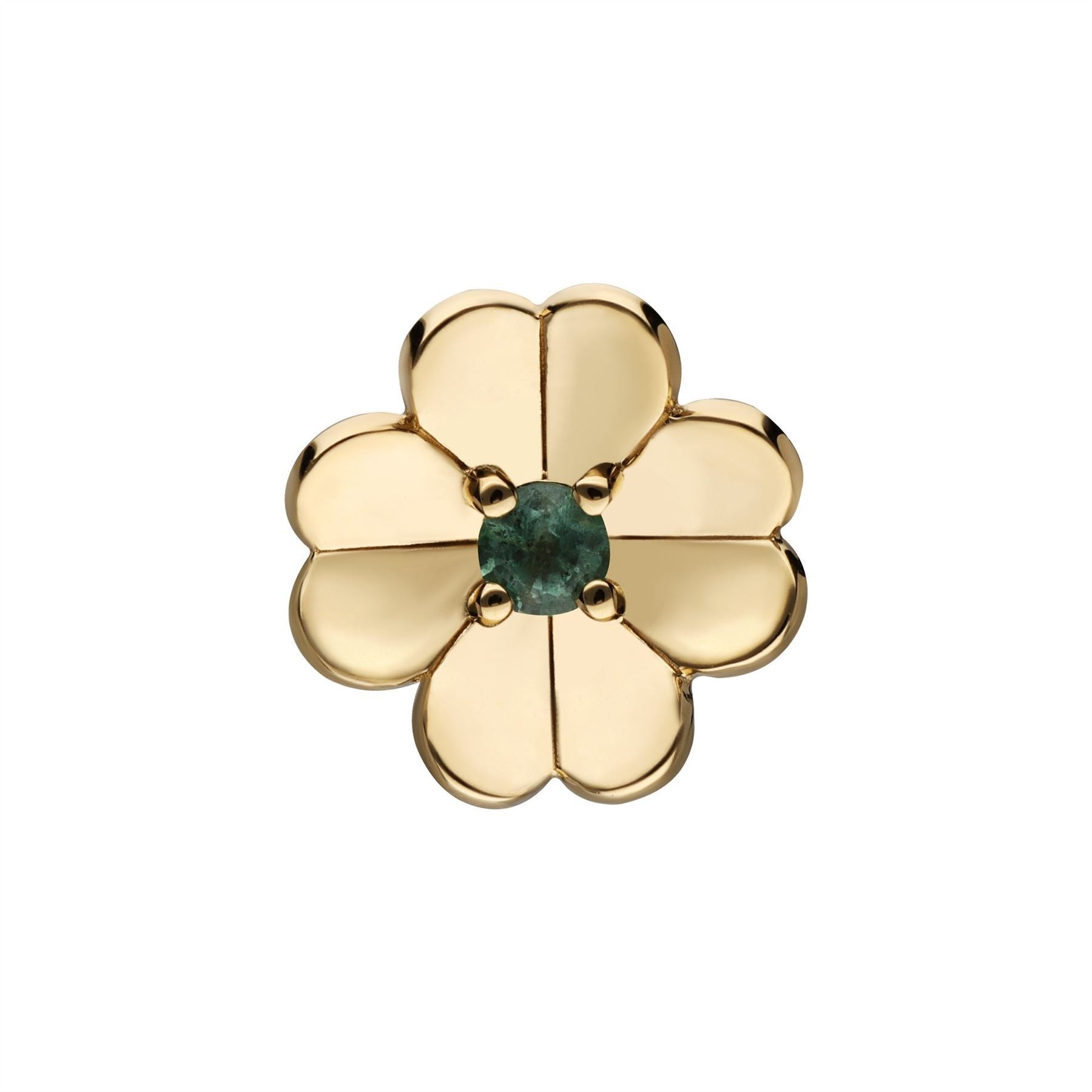 Gardenia Emerald Clover Pin