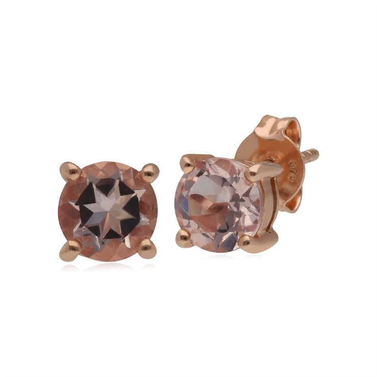 Orecchini Kosmos Morganite in oro rosa 375